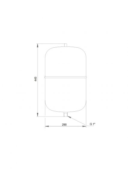 Kalvopainesäiliö Grundffos GT-H-24 PN10 G1 V