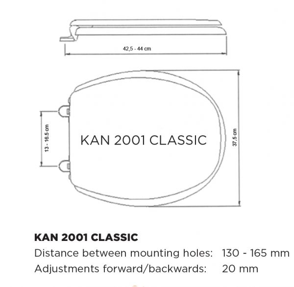 Wc-seat cover Kan 2001 Classic, ultramarine
