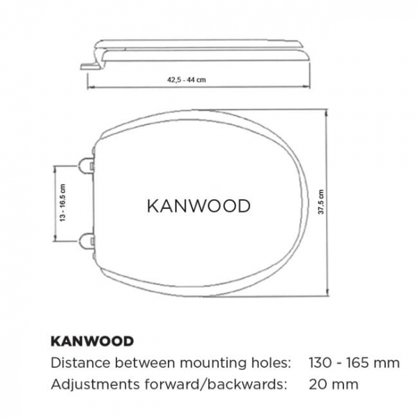 Wc-seat cover Kanwood, pine, white