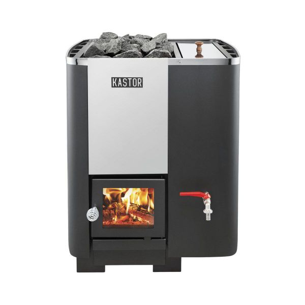 Puukiuas Kastor Karhu 22 VO, 12-22m³, vesisäiliö oikealla