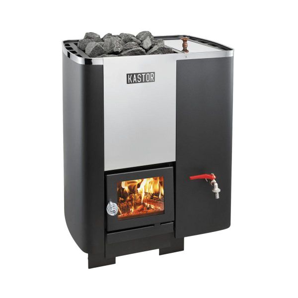 Puukiuas Kastor Karhu 22 VO, 12-22m³, vesisäiliö oikealla