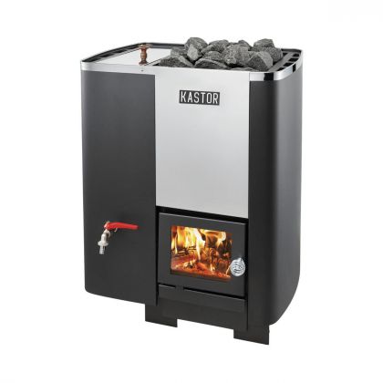 Puukiuas Kastor Karhu 30 VV, 20-30m³, vesisäiliö vasemmalla