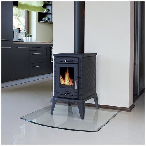 Wood burning cast iron stove K10 Ø 130, 10 kW with hot plates