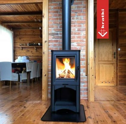 Puutakka KRATKI K5 Ø 150 7 kW Musta sisuus