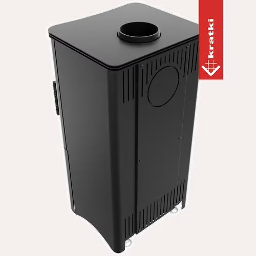 Puutakka KRATKI K5 Ø 150 7 kW Musta sisuus