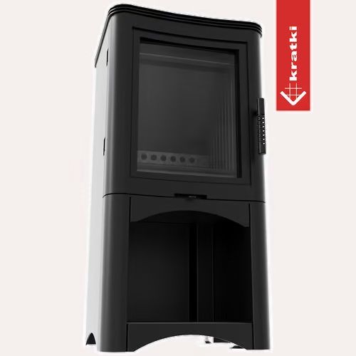 Puutakka KRATKI K5 Ø 150 7 kW Musta sisuus