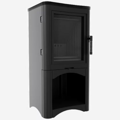 Puutakka KRATKI K5 Ø 150 7 kW Musta sisuus