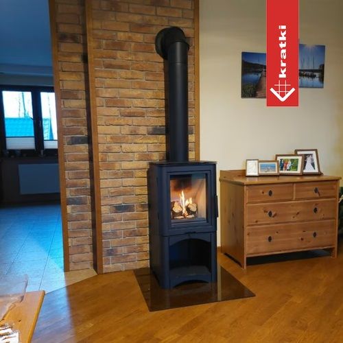 Puutakka KRATKI K5 Ø 150 7 kW Musta sisuus