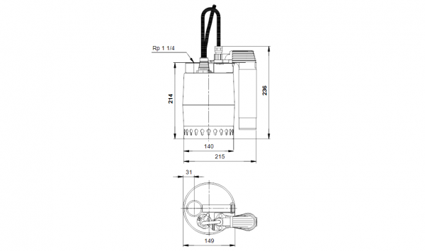 Grundfos KP 150AV 1-V tyhjennyspumppu