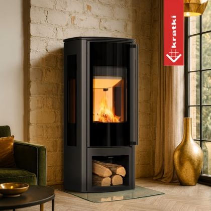 Puutakka Kratki ENYO-R-VIEW lasi kolmella puolella, 5,5kW