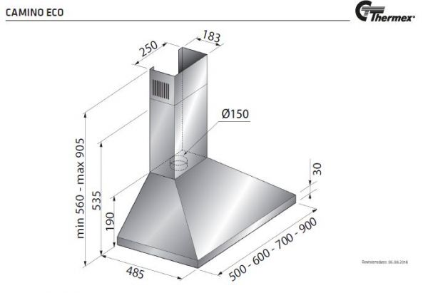 Liesituuletin Thermex Camino ECO II 60CM SIS. MOOT.