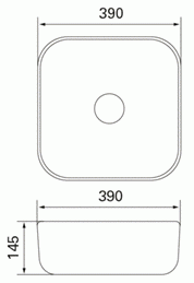 Otsoson washbasin Aamu, square