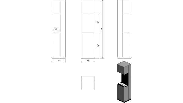 Biofireplace Kratki Sierra white, freestanding