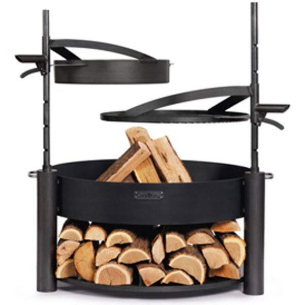 Ulkotulisija Cook King Montana X 80cm, säädettävä ritilä ja grillipannu paketti