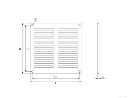 Säleikkö Europlast MR4020 metalli-, 400x200mm, valkoinen