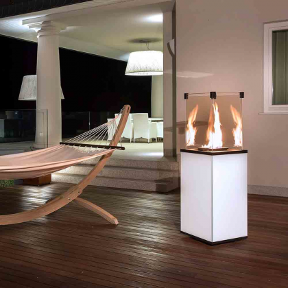 Terrace heater Kratki Patio Mini white with remote control