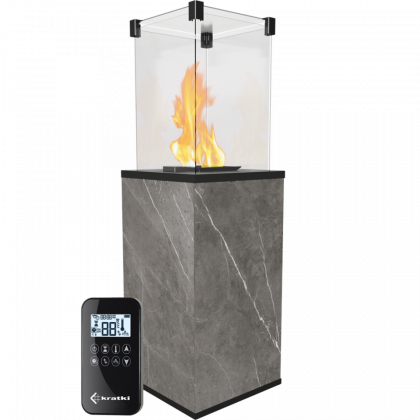 Gas heater PATIO or PATIO MINI, sintered quartz NATURALI PIETRA GREY, remote control