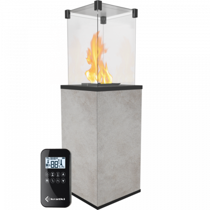 Gas heater Patio or Patio Mini, sintered quartz Oxide Grigio with remote control