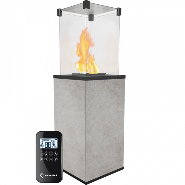 Gas heater Patio or Patio Mini, sintered quartz Oxide Grigio with remote control