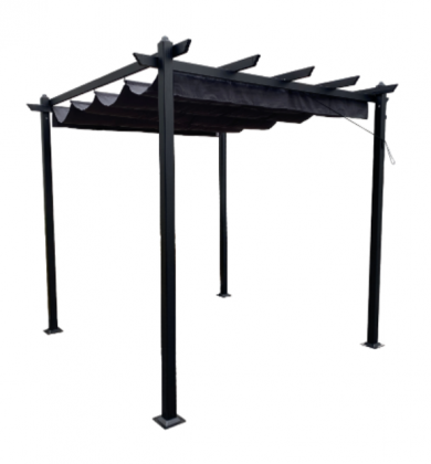 Pergola Green Land, 3x4m, musta/harmaa