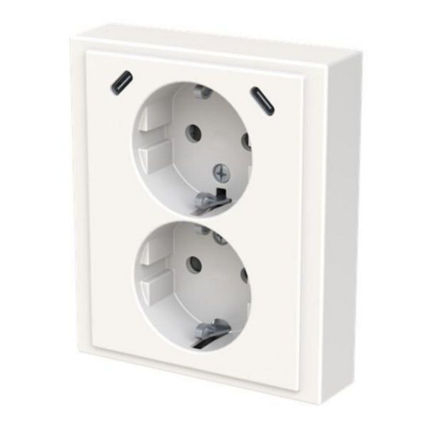 Pistorasia + USB ABB Impressivo 2S/16A/IP21 UKJ 0X 2-os