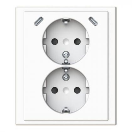 Pistorasia + USB ABB Impressivo 2S/16A/IP21 UKJ 0X 2-os