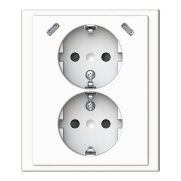 Pistorasia + USB ABB Impressivo 2S/16A/IP21 UKJ 0X 2-os