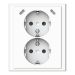 Pistorasia + USB ABB Impressivo 2S/16A/IP21 UKJ 0X 2-os