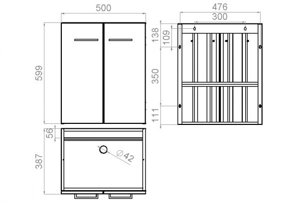 Allaskaappi Polaria Stila 500 valkoinen