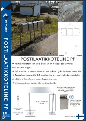 Postilaatikkoteline paketti PP-tuote 3-postilaatikolle