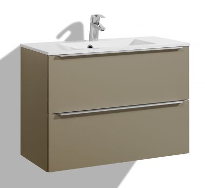 Allaskaappi altaalla 800 mm Stella Premium 2 laatikolla, supermatta mocca