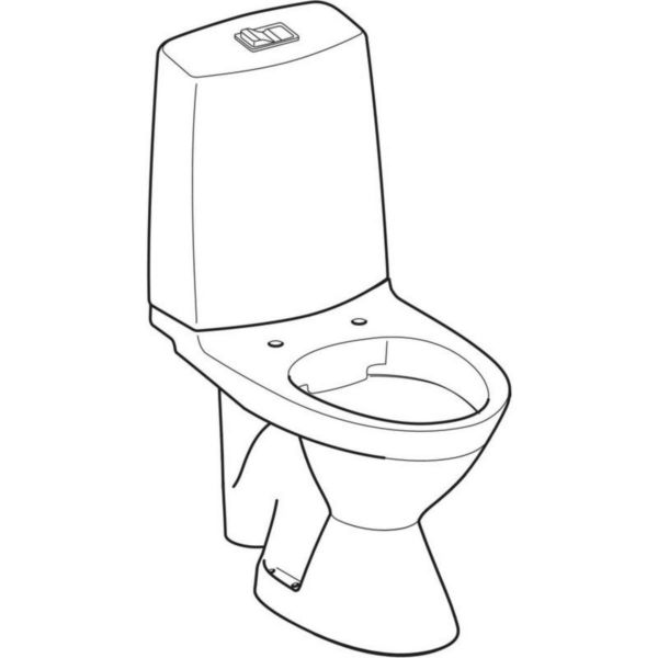 Wc-istuin Ido Glow 63 iso jalka 35263-01 kanneton rei-illä 1-H