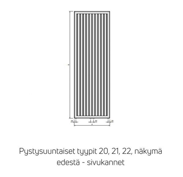 Lämmityspatteri PURMO Vertical VR 22 1800 750 lvi 5446624