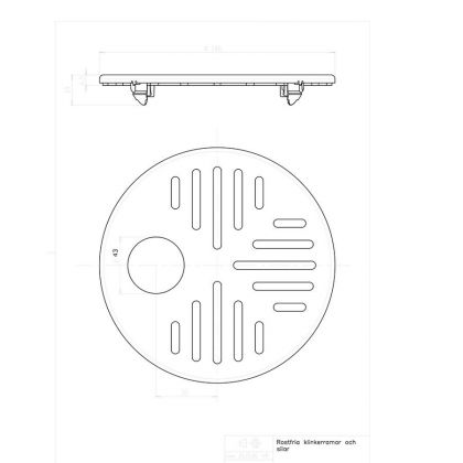 Lattiakaivon kansi Vieser 150 RST pyöreä, 32mm putkilähtö