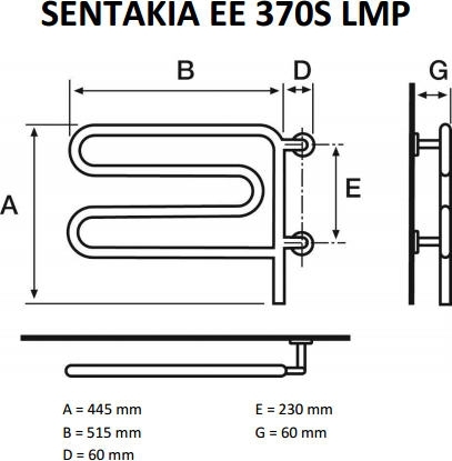 Sentakia pyyhekuivain EE 370S LMP, kromi