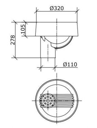 Uponor rännikaivo  Ø 110 x 315, Plus, Varastopoisto