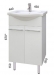Otsoson Romeo 45 washbasin+counter cupboard