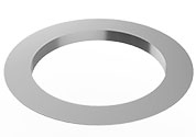 Integration collar for Sawo Aries Round installation, stainless steel