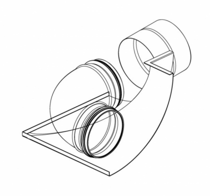 Asennuspaketti Pax Ventilation system kit, sisänurkka