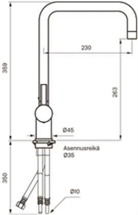 Tapwell keittiöhana Stick 984