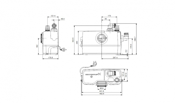 Grundfos Sololift2 WC-1 pienjätevesipumppaamo