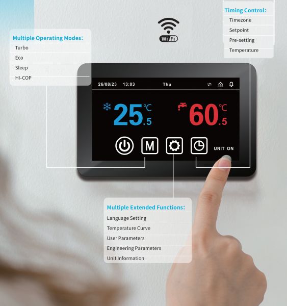 Ilmavesilämpöpumppu Sprsun R290 Greenergy Pro Series 12KW ERP A+++ DC Inverter