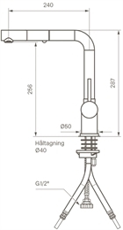 Kitchen tap Tapwell Stick 887