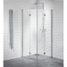 Shower corner hinged, clear 90 x 90