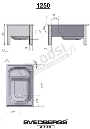 Istuma-amme Svedbergs 1250 emaliamme 105x70x51cm