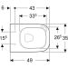 SEINÄ-WC GEBERIT SMYLE SQUARE COMPACT SULJETTU MUOTO, ILMAN KANTTA, RIMFREE