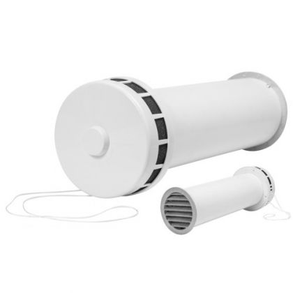 Korvausilmaventtiili Europlast SPK2-100dB ⌀ 100mm äänieristeellä ja suodattimella