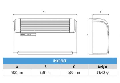 Ilmastointilaite Unico Edge Inverter 30SF ilman ulkoyksikköä, 3,0kW