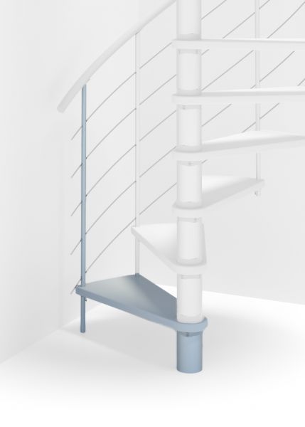 Lisäaskelma kierreportaat MINKA Venezia Smart 140-160 halk. valkoinen pyökki