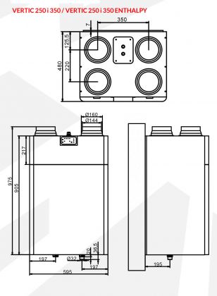 HRU Heat/energy recovery unit VERTIC 250